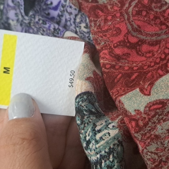 NWT JESSICA SIMPSON BOHO JENA TOP IN PAISLEY PATCH 🤍 Medium - Picture 7 of 8